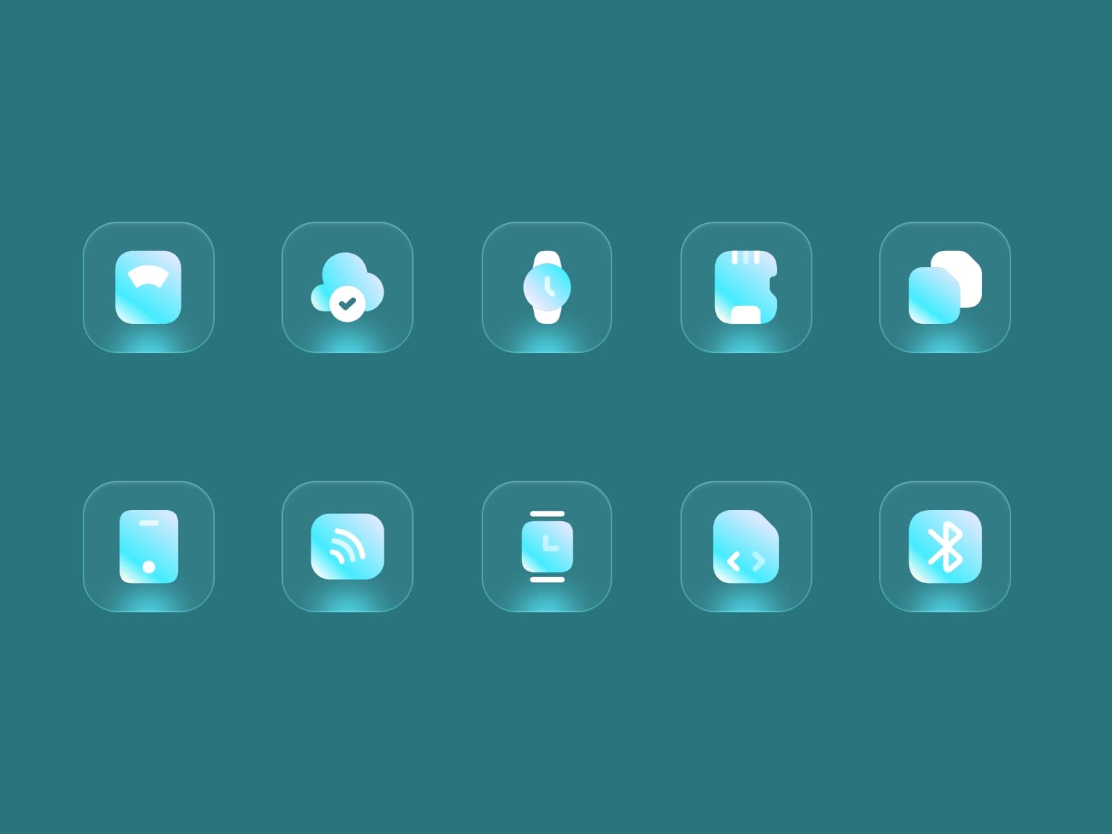 glossy icons